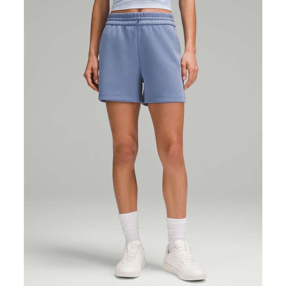 Lululemon Softstreme High-Rise 4” Shorts Oasis Blue Size 6 W7CAXS *EUC